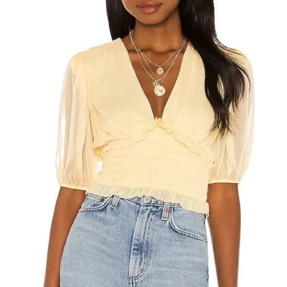 FINAL SALE REVOLVE - Majorelle Yellow top
